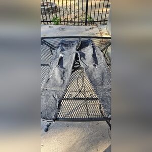 Old Navy Ladies Black Distressed Skinny Jeans